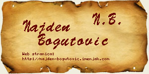 Najden Bogutović vizit kartica